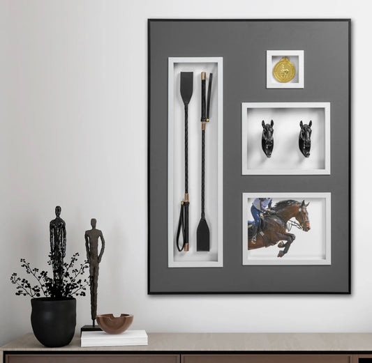 Equestrian portrait-grey