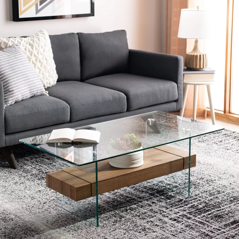 Kayle glass coffee table