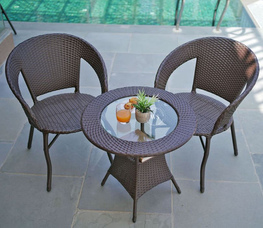 Cora brown 3pc patio set