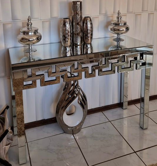 Geometric wall console table