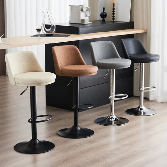 Matter leather bar stool