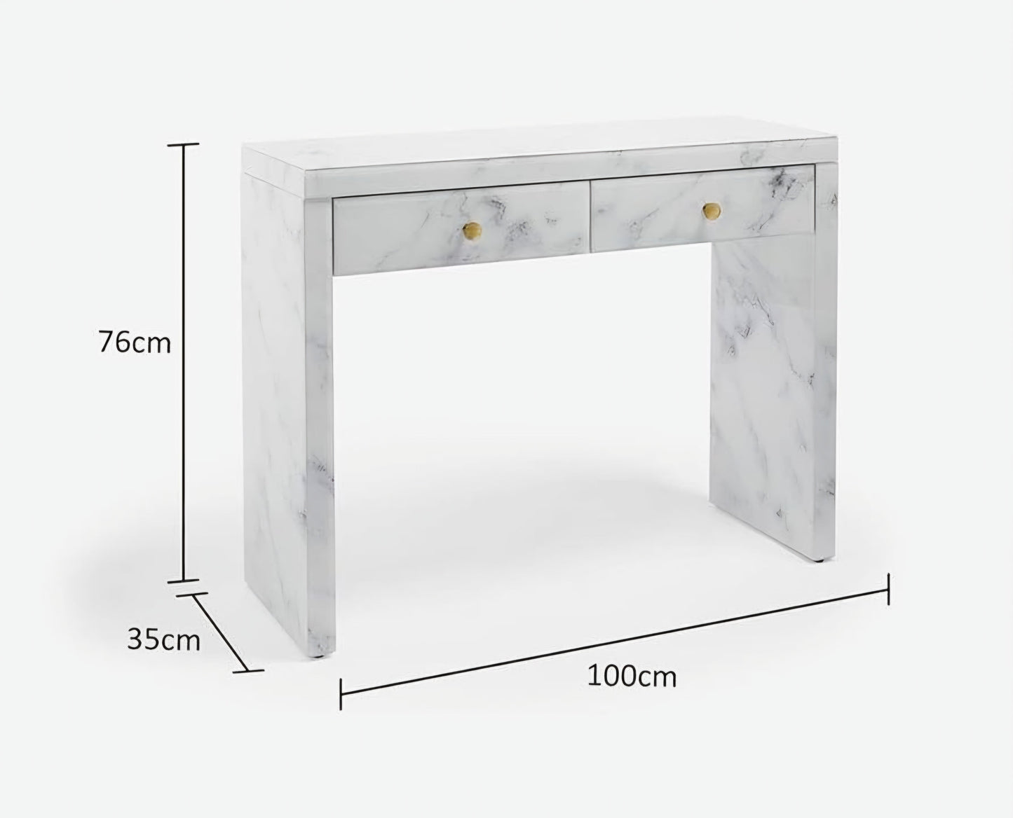 Marble effect console table