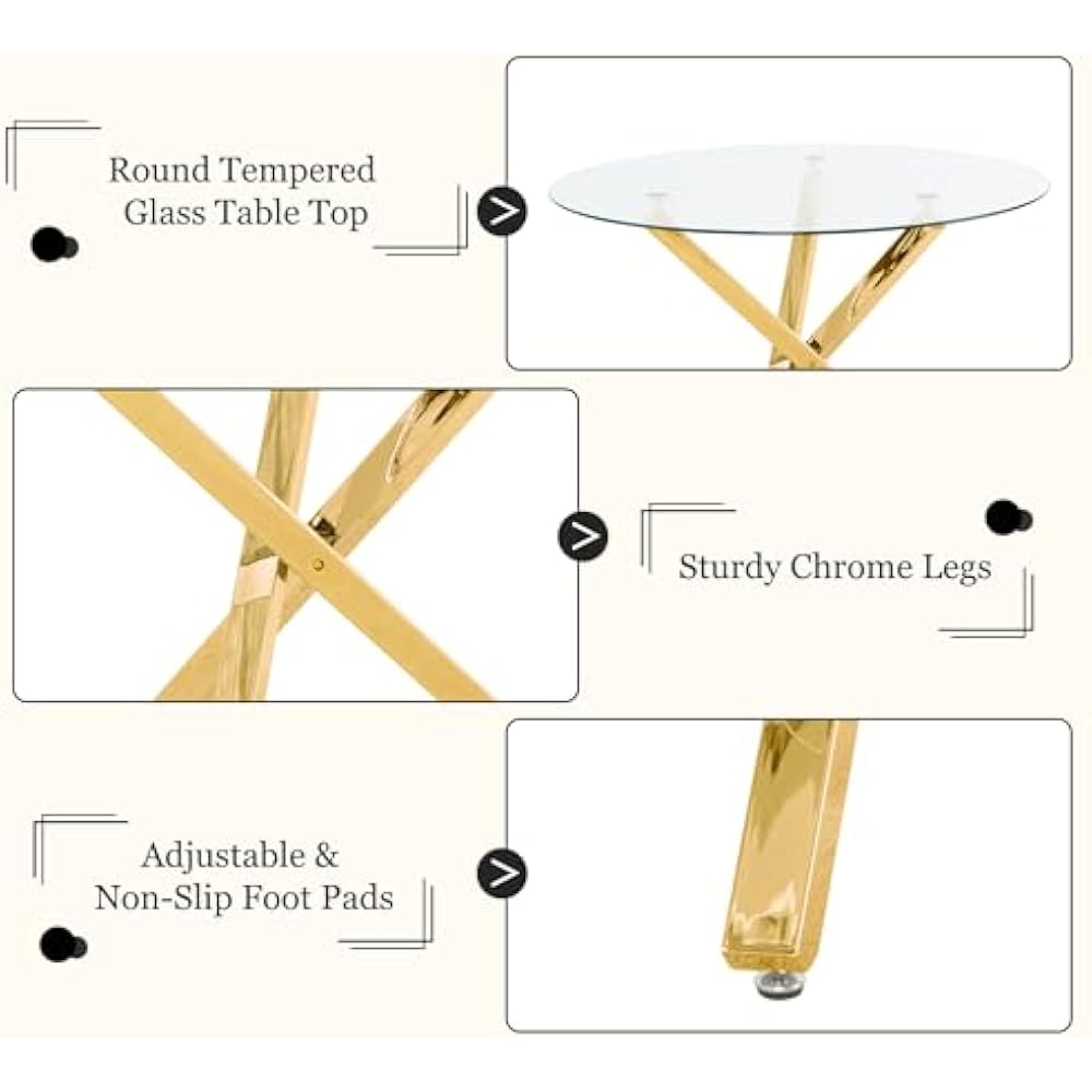 Novar 140cm round dining table