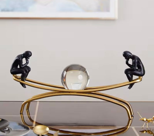 Modern thinker balance ornament
