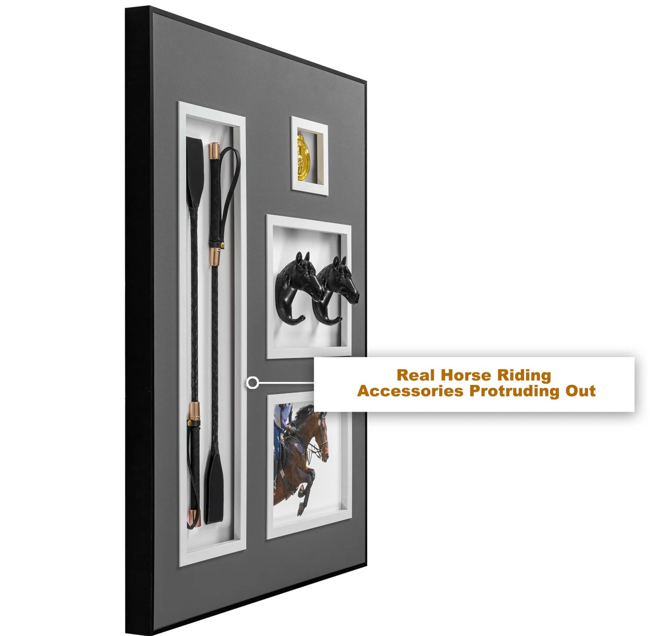 Equestrian portrait-grey