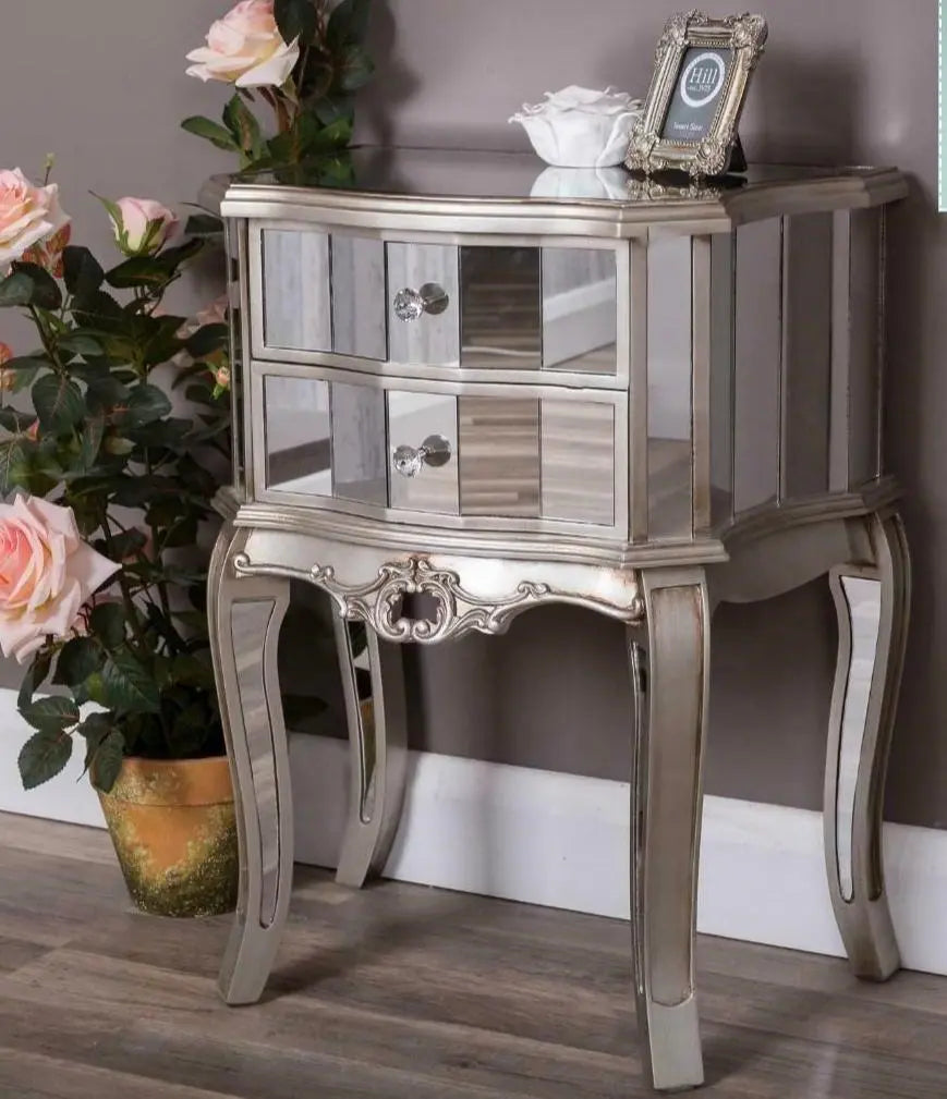 Vintage Mirror Pedestal 2 drawer- medium – Set of 2