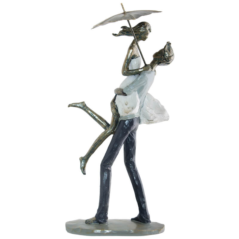 Lovers with umbrella figurine 36cm