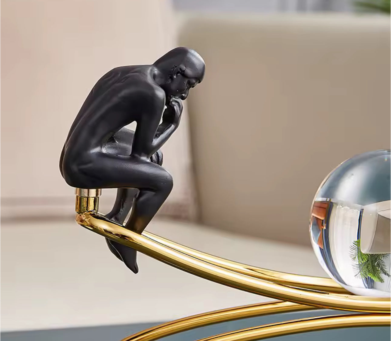 Modern thinker balance ornament