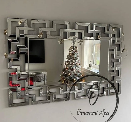 Geometric wall mirror