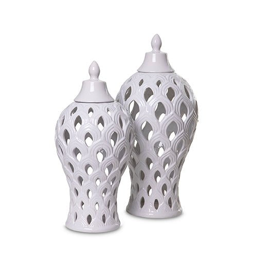 Leaf ginger jar set