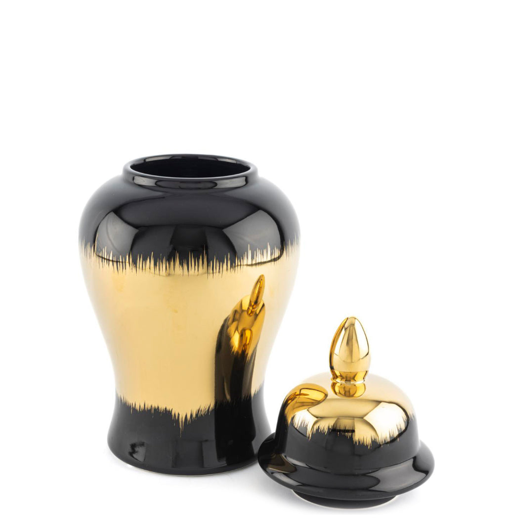Noir ginger jar set