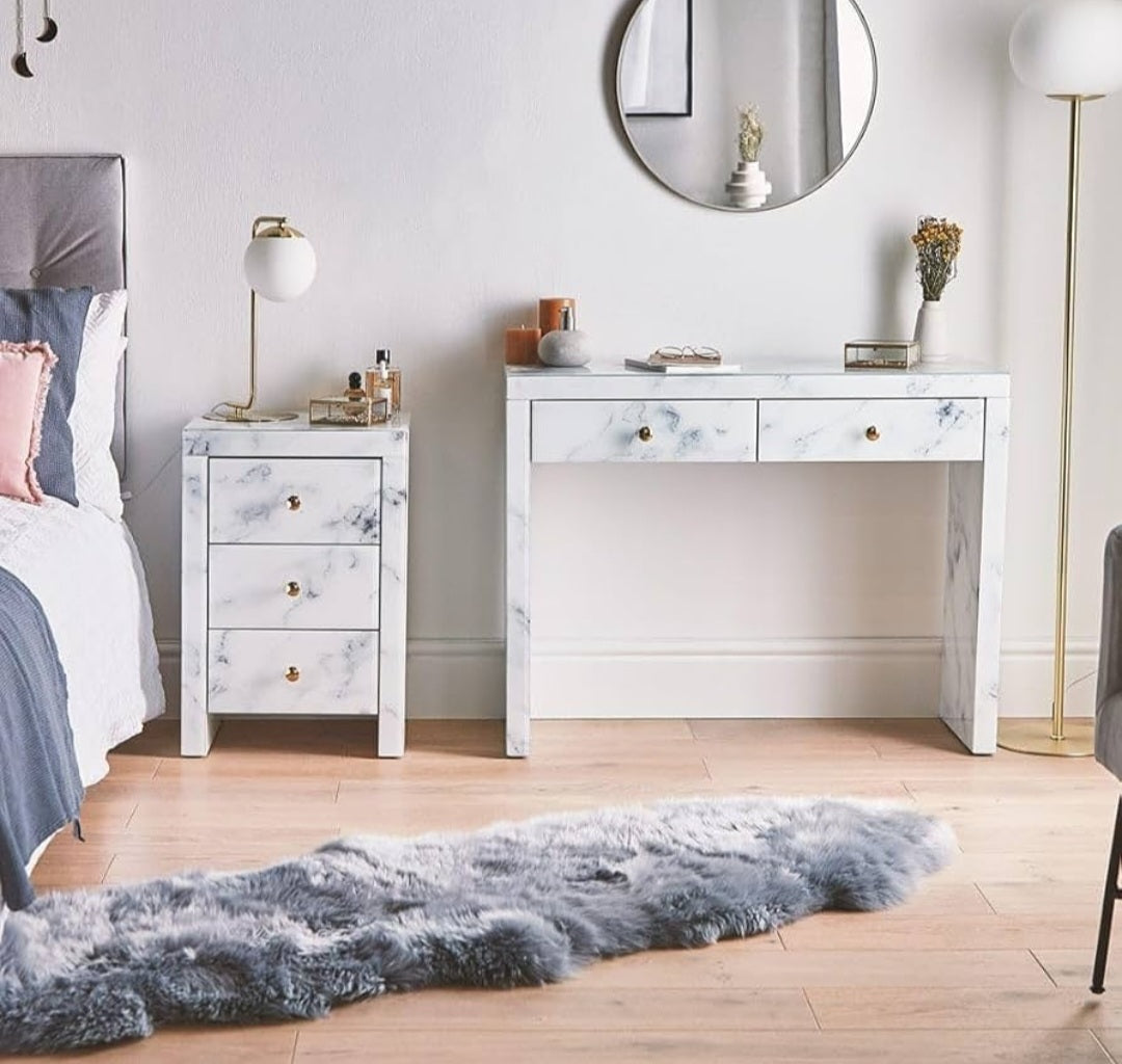 Marble effect console table