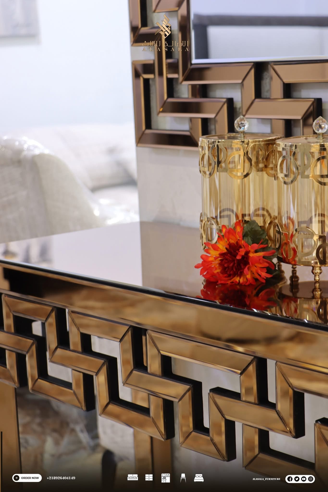 Geometric wall console table