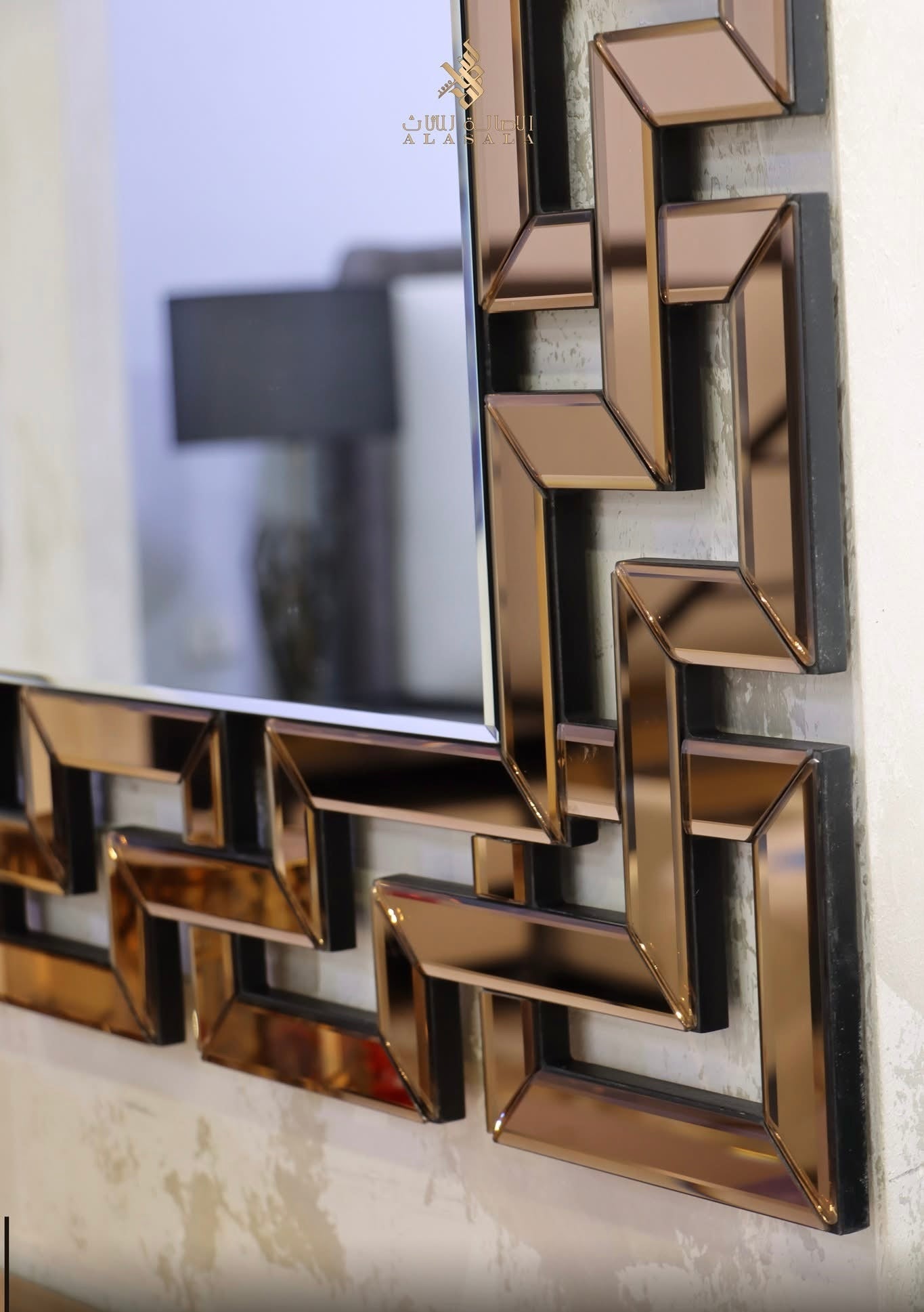 Geometric wall mirror