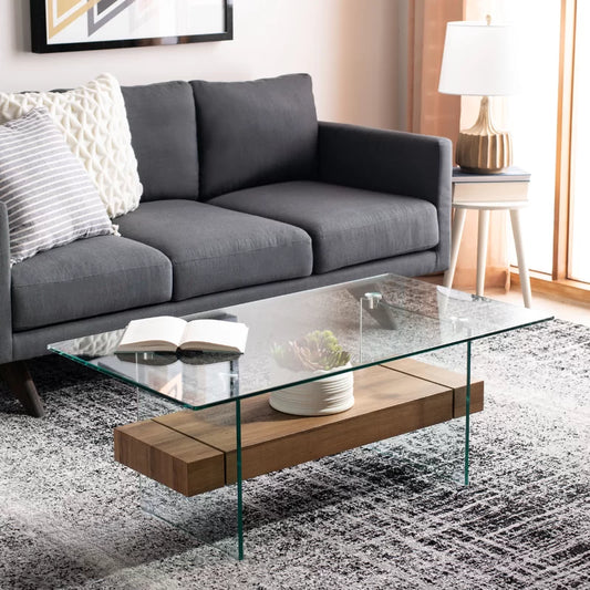 Kayle glass coffee table