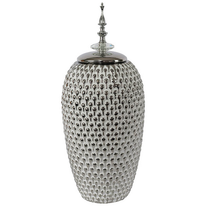 Teardrop silver jar set