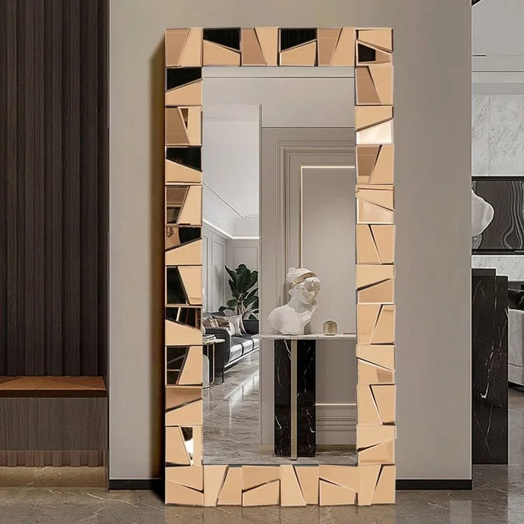 Glam rectangle full length mirror