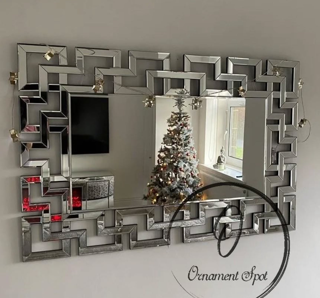 Geometric console and mirror set