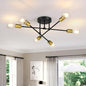 6 Bulb Light Satin Brass Ceiling Light