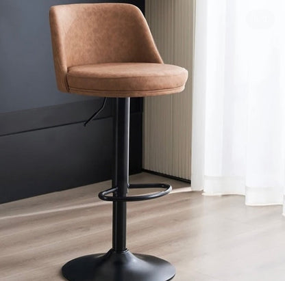 Matter leather bar stool