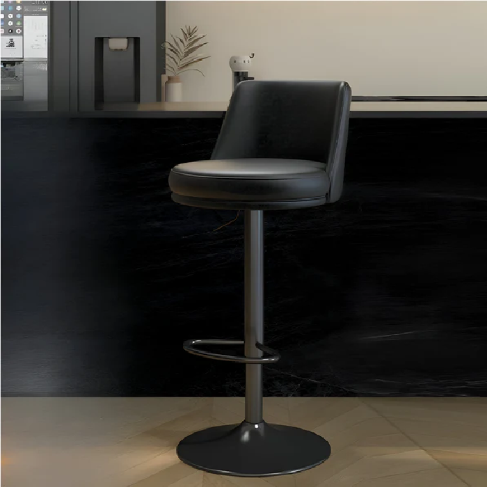 Matter leather bar stool