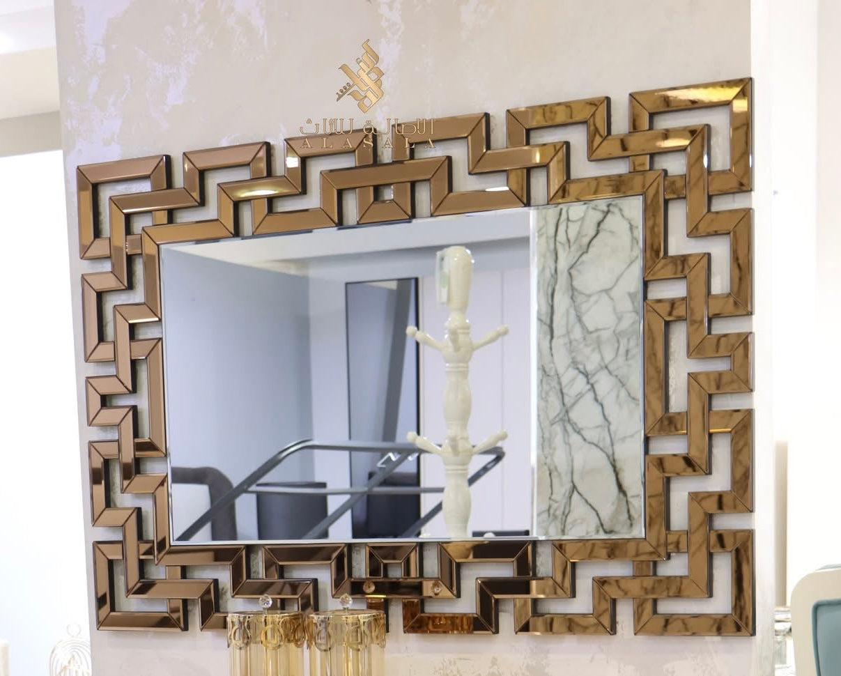 Geometric wall mirror