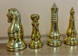 Chess ornament gold set