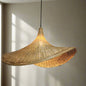 Nature Style Bamboo Weaved Hat Pendant Light
