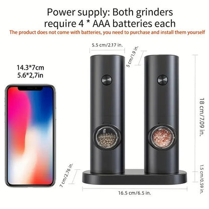 Premium Electric Grinder Set - Battery Operated 2-Pack